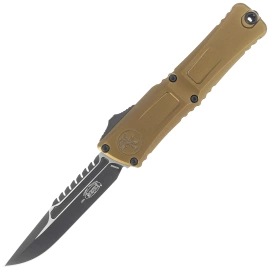 Microtech Combat Troodon Interceptor Gen III Signature OTF Knife OD Green Aluminium, Black M390MK by Tony Marfione (1217-1ODS)