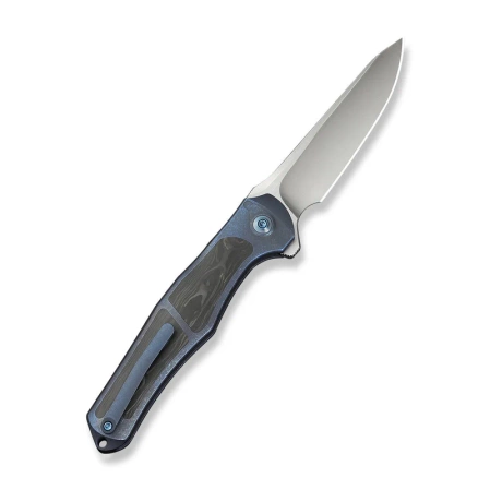 WeKnife 702XI LE No 147/150 Blue Integral Titanium/Shredded Carbon Fiber, Satin M390 (WE07B-1)