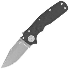 Demko Shark Cub Clip Point Knife Black G10, Stonewashed CPM 20CV by Andrew Demko (SC-20CV-BLKG10-CP)