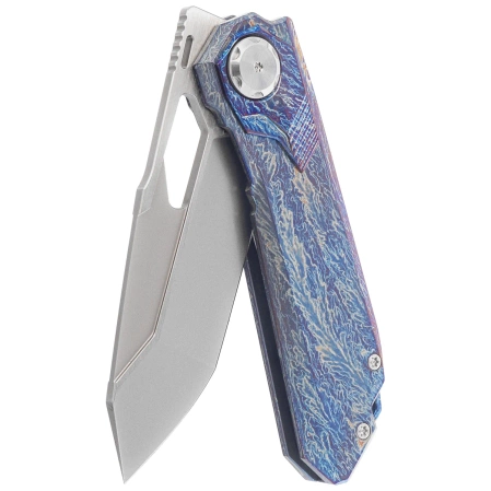 Remette RT-Peregrine Falcon Knife Thunder Lightning Titanium, Hand Fine Grinding Pearlescent M390 (RTT1-TX)