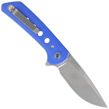 Reate PL-XF-13 Knife Blue G10, Stonewashed Nitro-V