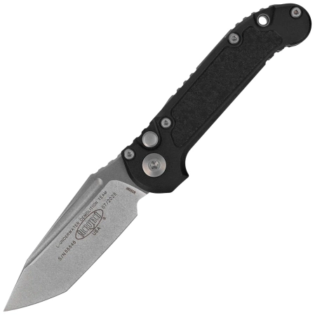 Microtech LUDT Gen III T/E Black Aluminum, Stonewashed M390MK by Tony Marfione (1136-10)