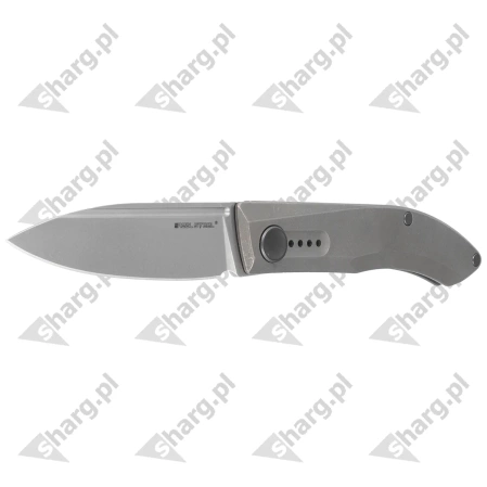 Real Steel Stella Premium Gray Titanium, Stonewashed S35VN by Poltergeist Works (9051)