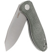 Kubey Knife Master Chief Green Micarta, Bead Blast AUS-10 by Keanu Alfaro (KU358I)