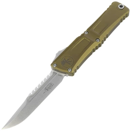 Nóż automatyczny OTF Microtech Combat Troodon Gen III Interceptor Signature OD Green Aluminium, Stonewashed M390MK by Tony Marfione (1217-10ODS)