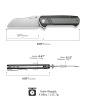 Sencut Draxor Gray/Black G10 Knife, Satin 9Cr18MoV (S24035-3)