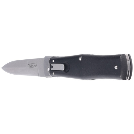 Mikov Predator Knife Black ABS, Stonewashed N690 (241-BH-1/STN/KLIP)
