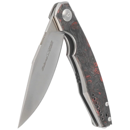 Viper Belone Titanium/Red Dark Matter CF, Satin M390 by Jesper Voxnæs Knife (V5970TIFCR)