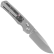 Remette RT-Aurora Knife Gray Titanium/Carbon Fiber, Manual Fine Grinding Satin/Pearlescent M390 (AURA-P)