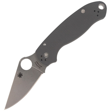 Spyderco Para 3 G-10 Dark Gray Maxamet Plain Knife (C223GPDGY)