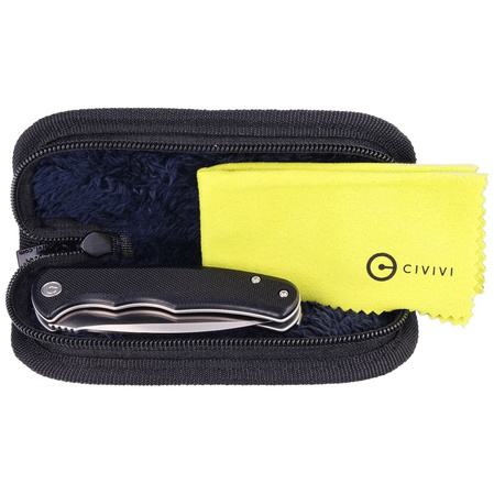 Civivi Mini Praxis Knife Black G10, Satin D2 (C18026C-2)