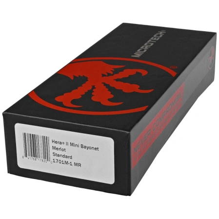 Microtech Hera II Mini Bayonet OTF Knife Merlot Aluminum, Black M390MK by Tony Marfione (1701M-1MR)