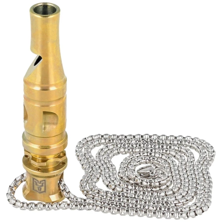 Bestech Gold Titanium Whistle with Chain (BM02C)