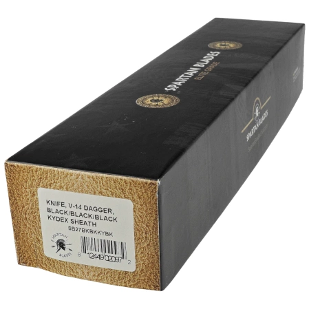 Spartan Blades George V14 Dagger D/E Black G10, Black PVD MagnaCut by Les George (SB27BKBKKYBK)