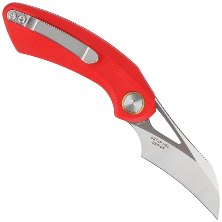 Bestech Bihai Red G10, Grey DLC Stonewashed/Satin 14C28N by Ostap Hel Knife (BG53C-2)