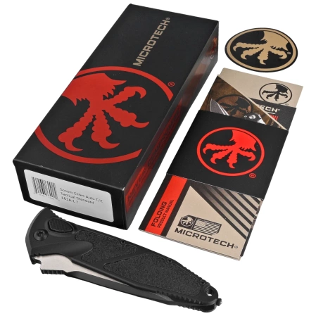 Nóż automatyczny Microtech Socom Elite Auto T/E Black Aluminium/3M, Tactical M390 by Tony Marfione (161A-1T)