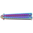 Third Decor Habitat Balisong Rainbow Stainless Steel, Rainbow 420 Butterfly Knife (16071W)