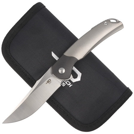 Nóż składany Bestech Supernova Grey Titanium/Black Zirconium, Satin M390 (BT2111A)