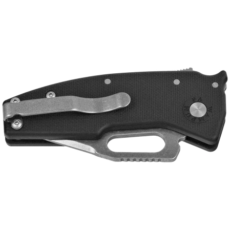 Demko Nano Shark CP Knife Black GRN, Stonewashed AUS10A by Andrew Demko (NANO-10A-Black GRN-CP)