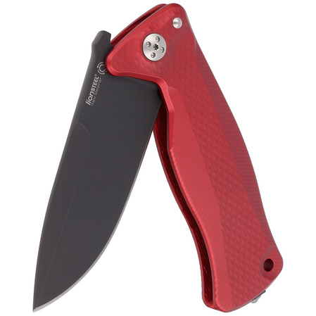 LionSteel Knife SR11A Red Aluminium, Black Sleipner by Molletta (SR11A RB)