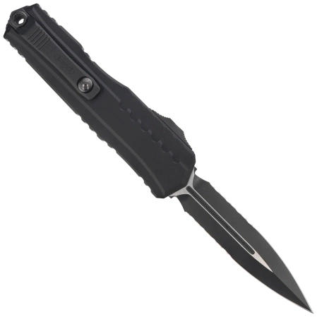 Nóż automatyczny OTF Microtech Cypher II D/E Black Aluminium, Black P/S M390MK by Deryk Munroe and Tony Marfione (1242-2T)