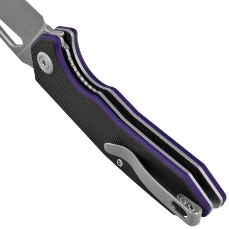 Nóż składany Kubey Coeus Black/Purple G10, Beadblasted 14C28N (KU122R)