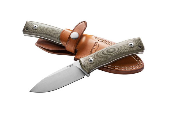 Nóż LionSteel Bushcraft Green Canvas, Satin Blade (M4 CVG)
