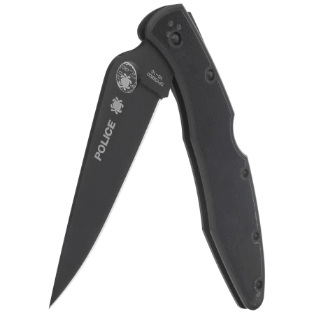 Nóż składany Spyderco Police Knife Black TiCN Stainless Steel, Black TiCN VG-10 by Sal Glesser (C07BKP)
