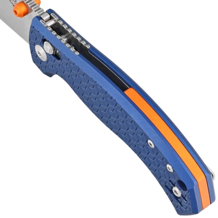 Fox Anzu Blue Aluminium, Stonewashed MagnaCut by Les George Knife (FX-560 ALOR)