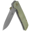 Fox Original Gangster Knife OD Green Canvas Micarta, Stonewashed MagnaCut by Bob Terzuola (FX-ATC-OG01 MOD)