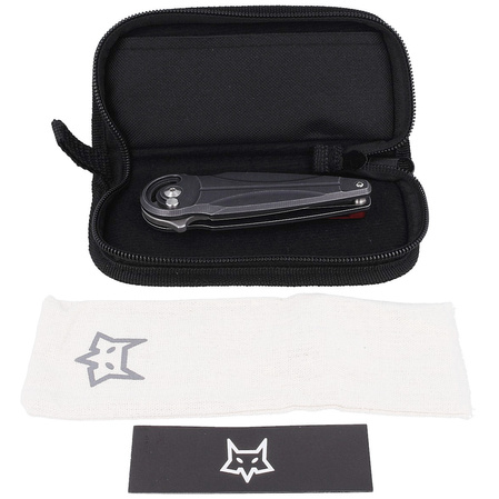 FOX Saturn, Black Aluminium, Stonewashed N690Co by Denis Simonutti knife (FX-551 ALG)