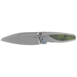 Nóż składany Rike Knife Baidi S Titanium/Green Carbon Fiber, Bead Blasted M390 (RK-Baidi-S-P/GCF)