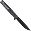 Tekto F2 Bravo Knife Black Forged Carbon Fiber, Blue HW/Clip, Black D2