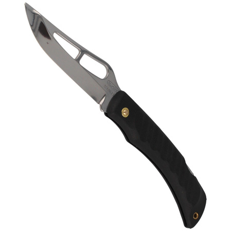 Mikov Crocodile Black ABS Folding Knife, Mirror Finish (243-NH-1/A BLK)