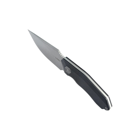 Nóż Kubey Basilisk Black G10, Stonewashed 14C28N by Damned Designs (KU381A)