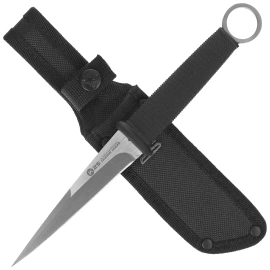 K25 RK-32693 Boot Knife Rubber Black, Titanium/Brushed 3Cr13Mov