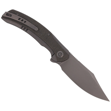 Nóż WE Knife Snick Gray Titanium / Dark Green Micarta, Gray Stonewashed (WE19022F-5)