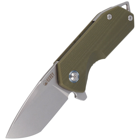 Kubey Knife Campe, OD Green G10, Sandblast D2 (KU203B)
