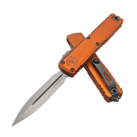 Microtech Ultratech Gen IV D/E OTF Knife Orange Aluminum, Apocalyptic M390MK by Tony Marfione (11224-10APOR)