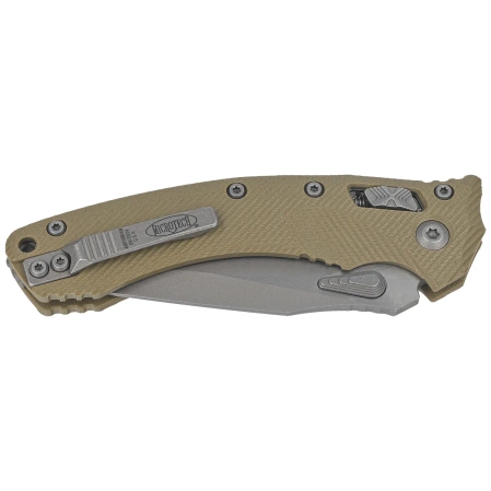 Nóż składany Microtech Amphibian Ram-Lok S/E Fluted OD Green G10, Apocalyptic P/S M390MK by Tony Marfione (137RL-11APFLGTOD)