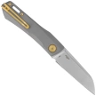 Real Steel Solis Gray/Gold Titanium, Satin N690 by Poltergeist Work (7062G)