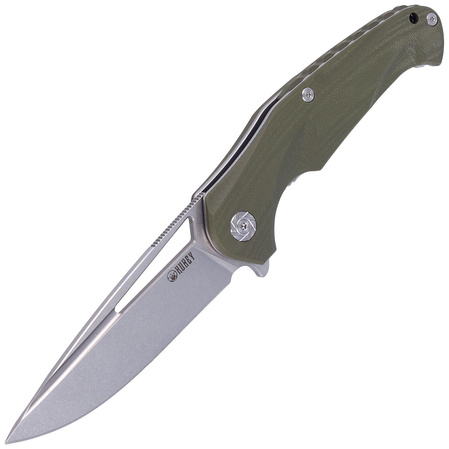 Kubey Knife Dugu, OD Green G10, Stonewashed D2 (KU210B)