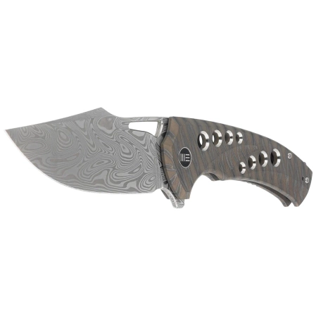 Nóż składany WeKnife Swiftfin Tiger Stripe Titanium, Damasteel Thor (WE23051-DS1)