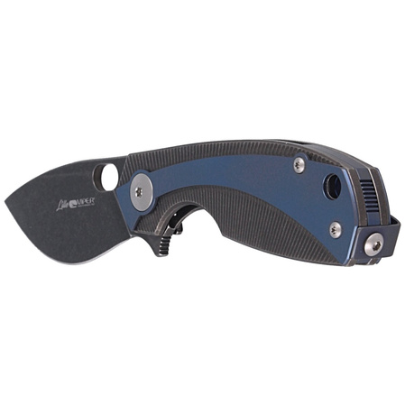Viper Lille DSW/Blue Titanium, Dark Stonewashed M390 by Jesper Voxnæs Knife (V5963TIBL)