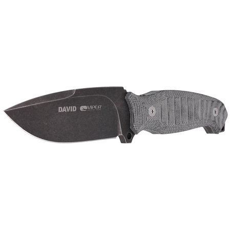 Viper Knife David Evolution Black Canvas Micarta, DSW by Rumici (VT4002ECB)
