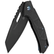 Fox Chronos Black PVD Aluminum Knife, Blue HW, Black PVD MagnaCut by Stefan Merk (FX-552 AL)