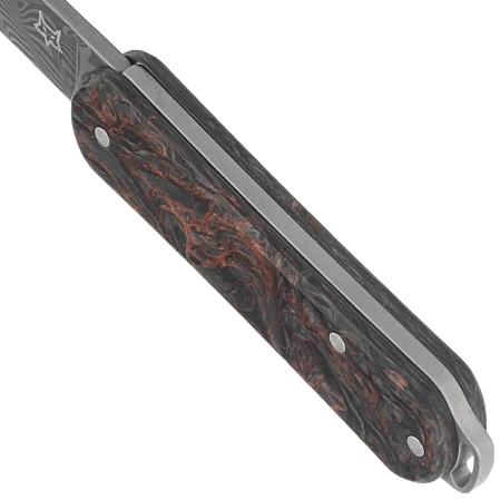 Scyzoryk Fox Vulpis 108 LE No 123/250 Dark Matter Fat Carbon, Super Clean Damascus by Balbach Damast (FX-VPDAM108 DMCO)