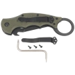 Fox The Dart Karambit Knife OD Green G10, Black Idroglider N690 by Doug Marcaida (FX-597 OD)