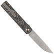 Nóż składany FOX Chnops Marble Carbon Fiber, Damasteel DS93X Gysinge by Riccardo Gobbato (FX-543 DCF)