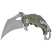 Kubey Wrath Knife Green G10, Beadblasted 14C26N by MUZI Design (KU261B)